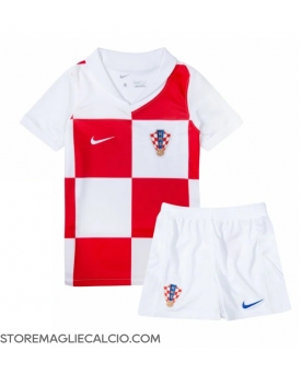 Croazia Maglia Gara Casa Repliche Europei 2024 Bambino